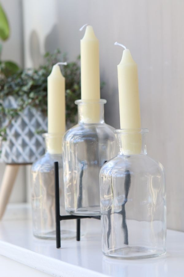 Bouteilles en verre Ø7 h: 12 cm Transparent (20 Pcs) [IFS-129196]