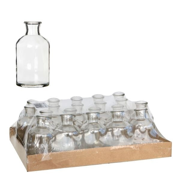 Bouteilles en verre Ø7 h: 12 cm Transparent (20 Pcs) [IFS-129196]