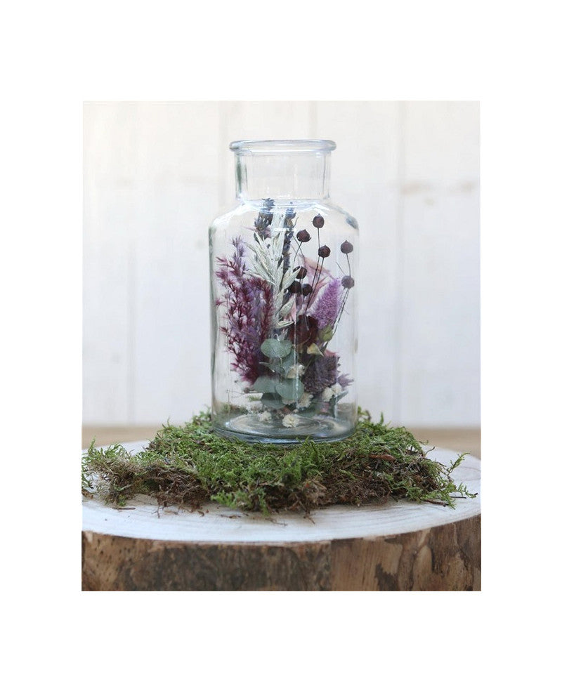 Bottiglia in vetro alta 20cm Ø 10cm (vassoio con 6 pezzi) [IFS-129198]