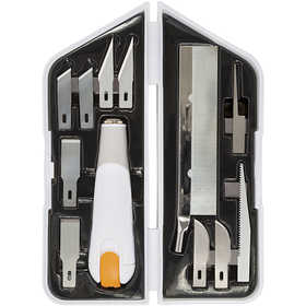 Fiskars Set di coltello, scalpello e seghetto, L: 15 cm, L: 3 cm, 1 set [HOB-1024385]