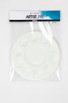 Tavolozza, Palette rotonda con 11 contenitori, diam 17 cm, bianco, 1 pz [HOB-103300]