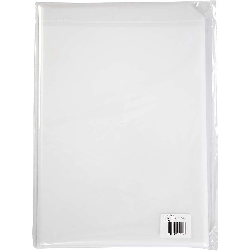 Vassoio per inchiostro, P: 1,5 cm, misura 25x34 cm, bianco, 1 pz [HOB-10336]