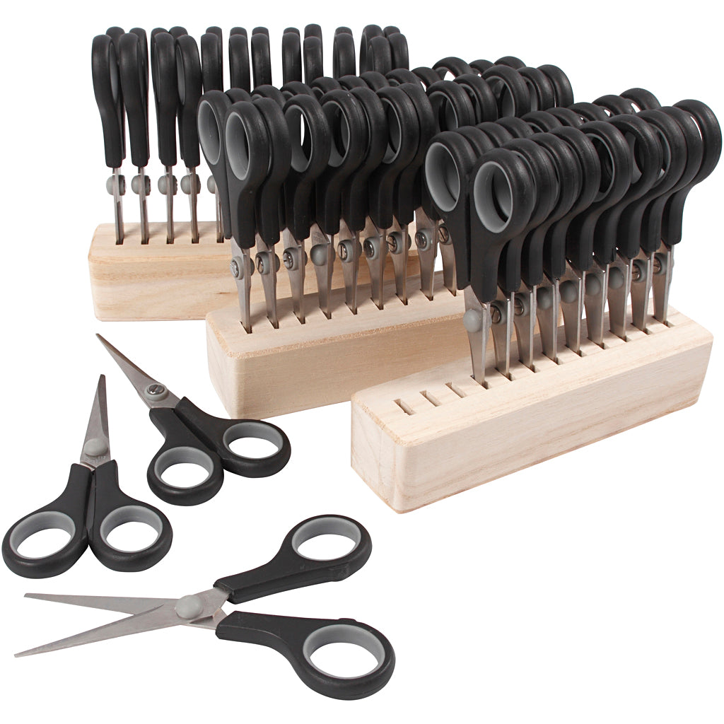 Kinderscheren, L 14 cm, für Rechts- und Linkshänder , Schwarz, 1 Set [HOB-11199]