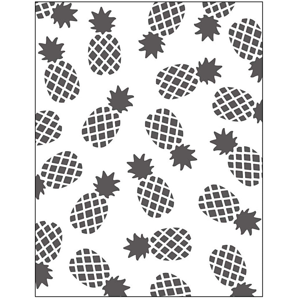 Mascherina per embossing, ananas, misura 11x14 cm, spess. 2 mm, 1 pz [HOB-11769]