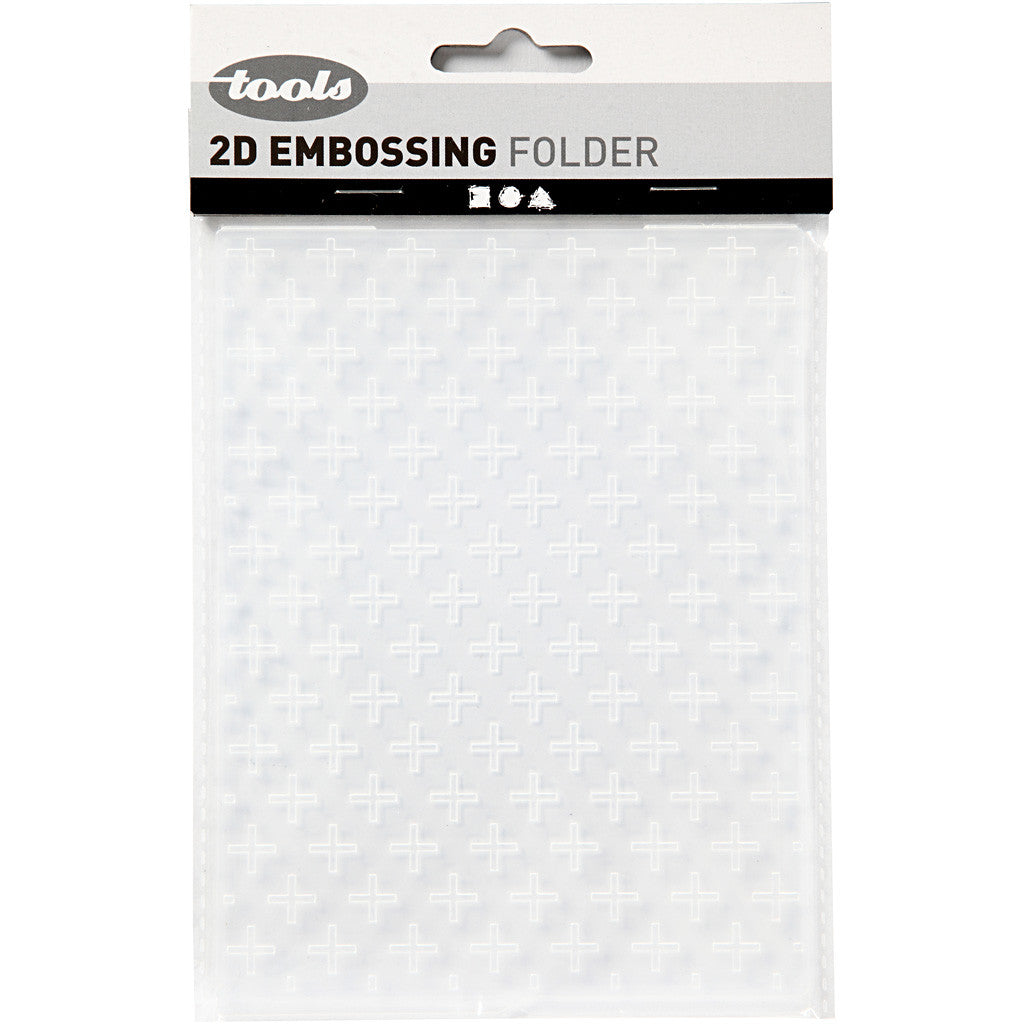 Mascherina per embossing, croci, misura 11x14 cm, spess. 2 mm, 1 pz [HOB-11770]