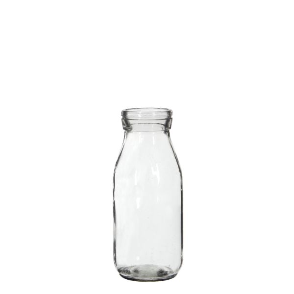 Glass Milk Bottle 250ml 14cm tall Ø 6cm (tray with 24 pcs)