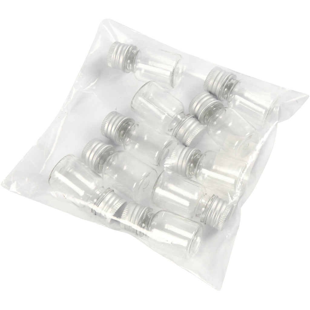 Vasetti di plastica con tappo a vite, H: 48 mm, diam 23,5 mm, 13 ml, 10 pz/ 1 conf. [HOB-13177]