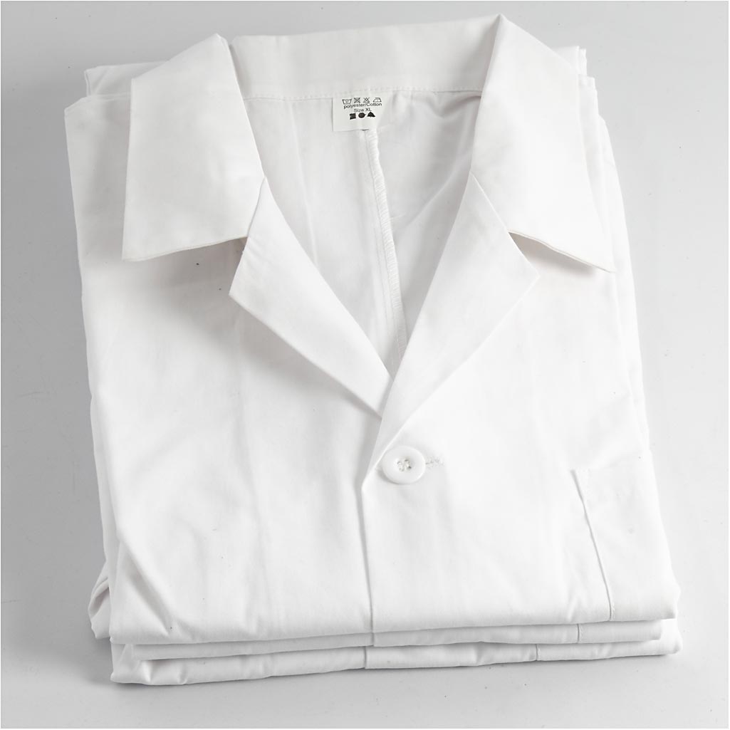 Blouse de laboratoire, L : 78 cm, dim. small, Longueur des manches: 58cm , blanc, 1 pièce [HOB-13901]