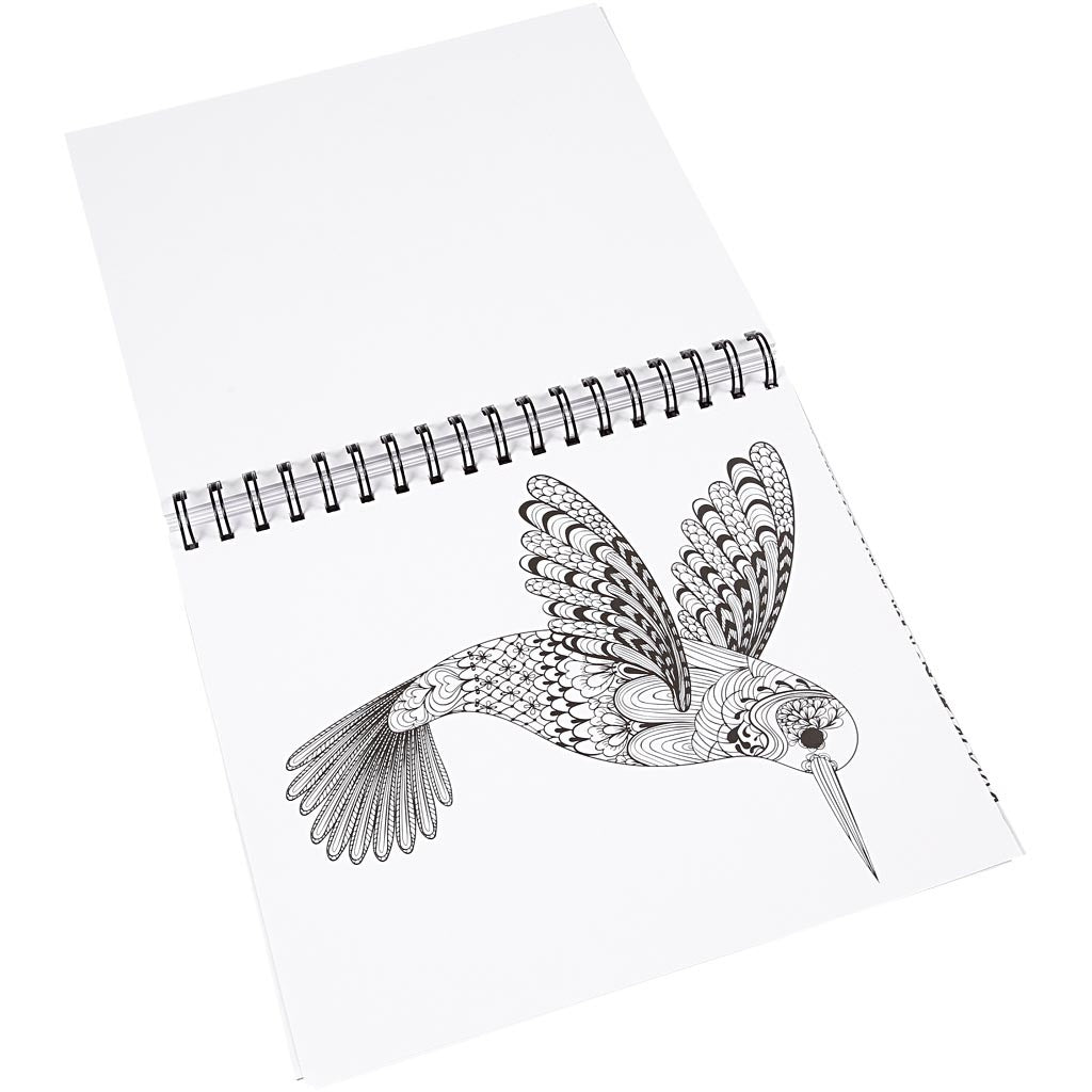 Livre de coloriage anti-stress, nature, dim. 19,5x23 cm, Nombre de pages 64, 1 pièce [HOB-19262]