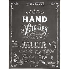 Übungsheft "Hand Lettering", Größe 21x28 cm, Dicke 1 cm, Anzahl der Seiten 63, 1 Stk, Dänischer Text [HOB-19291]
