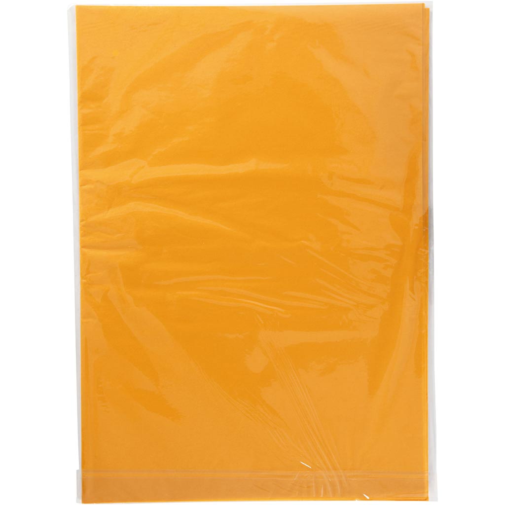 Papier de soie, feuille 50x70 cm,  17 gr, jaune, 25flles [HOB20090]