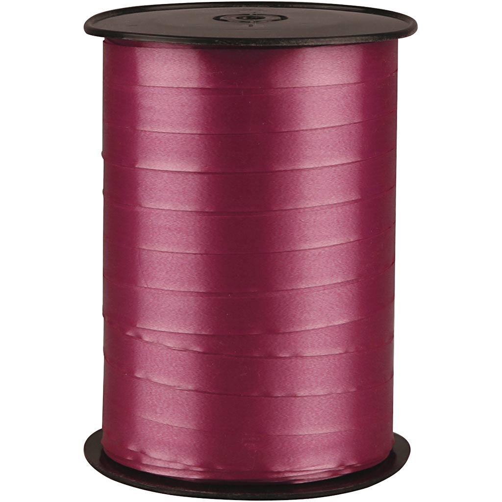 Curling Ribbon, W: 10 mm, glossy, ruby, 250 m/ 1 roll