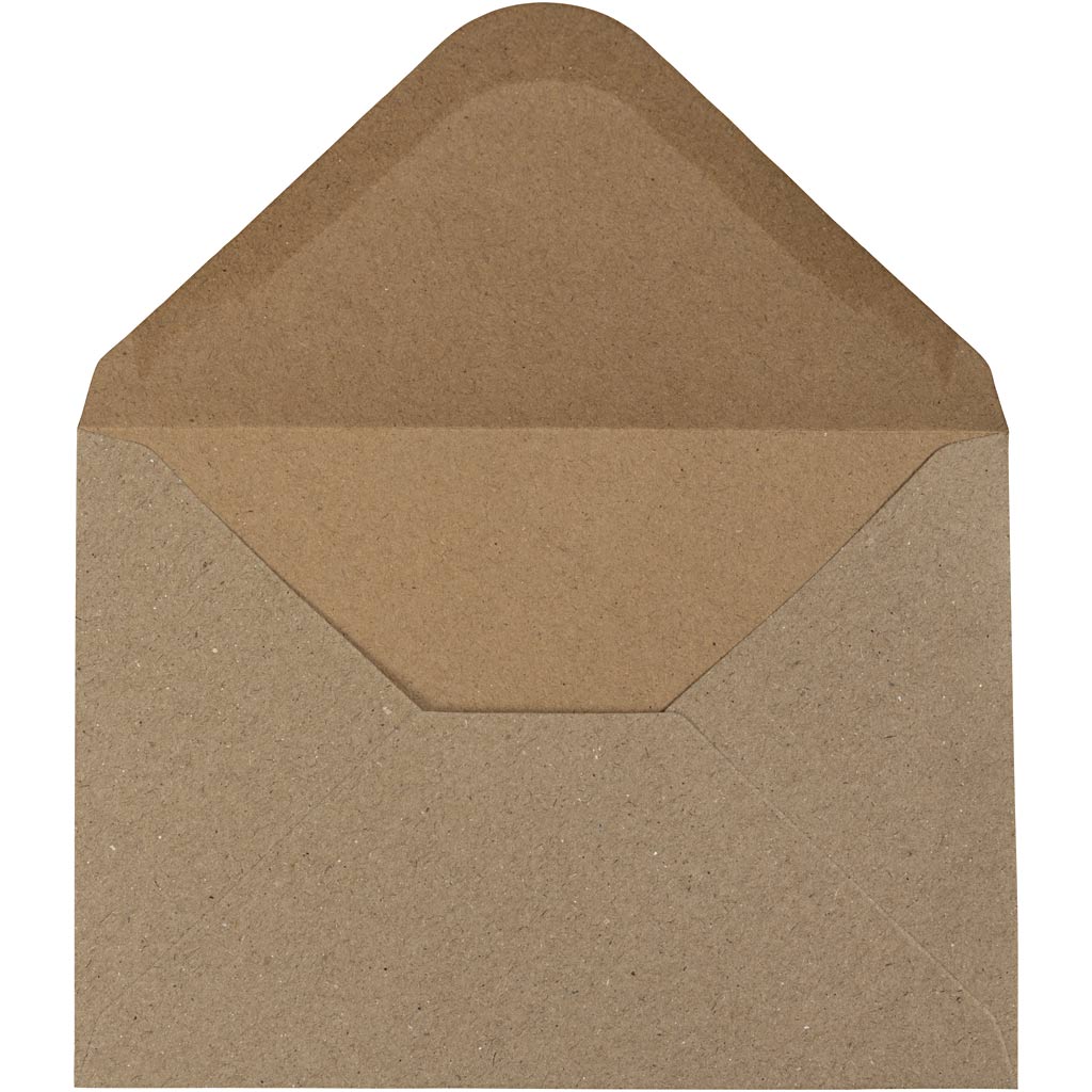 Enveloppes recyclées, C6 11,5x16 cm,  120 gr, naturel, 50pièces [HOB20530]