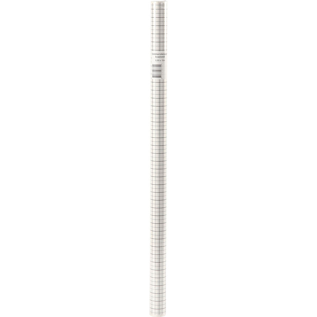 Papier patron quadrillé, L : 80 cm, 28 gr, 15 m/ 1 rouleau [HOB-20706]