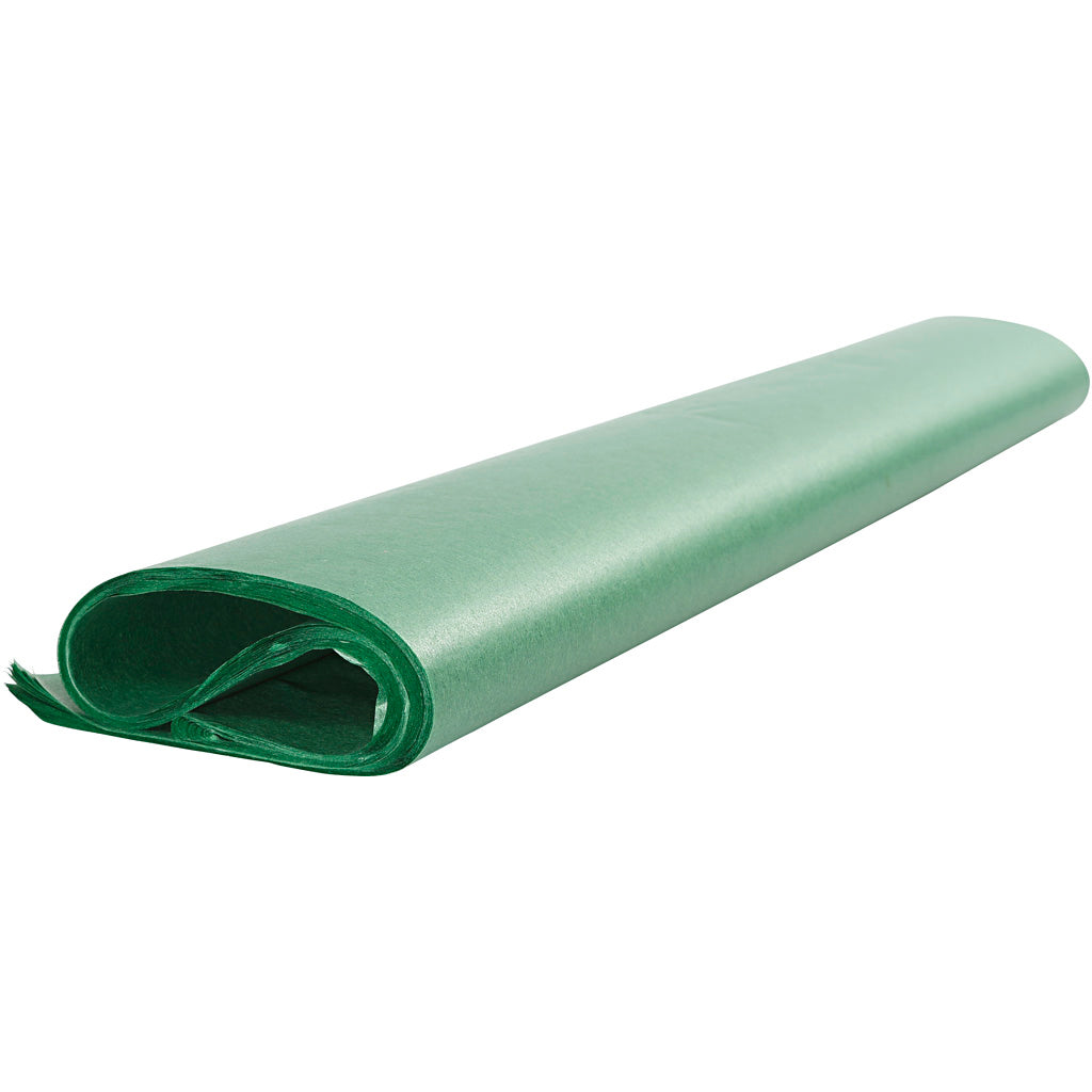 Papier de Soie, feuille 50x70 cm, 17 gr, vert, 25 flles/ 1 Pq. [HOB-20867]