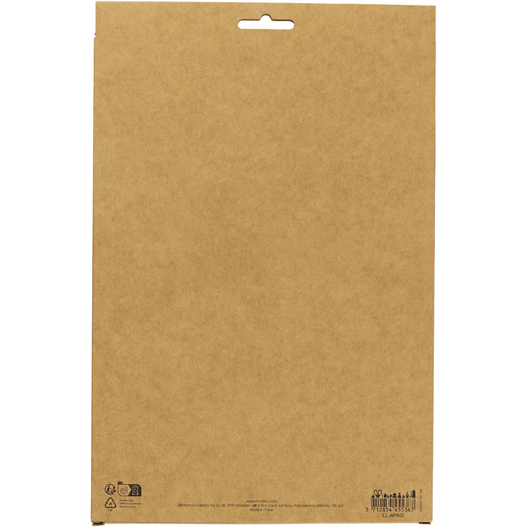 Papier Crépon, feuille 25x60 cm, Crêpé à 180%, 105 gr, couleurs pastel, 8 flles/ 1 Pq. [HOB-209001]