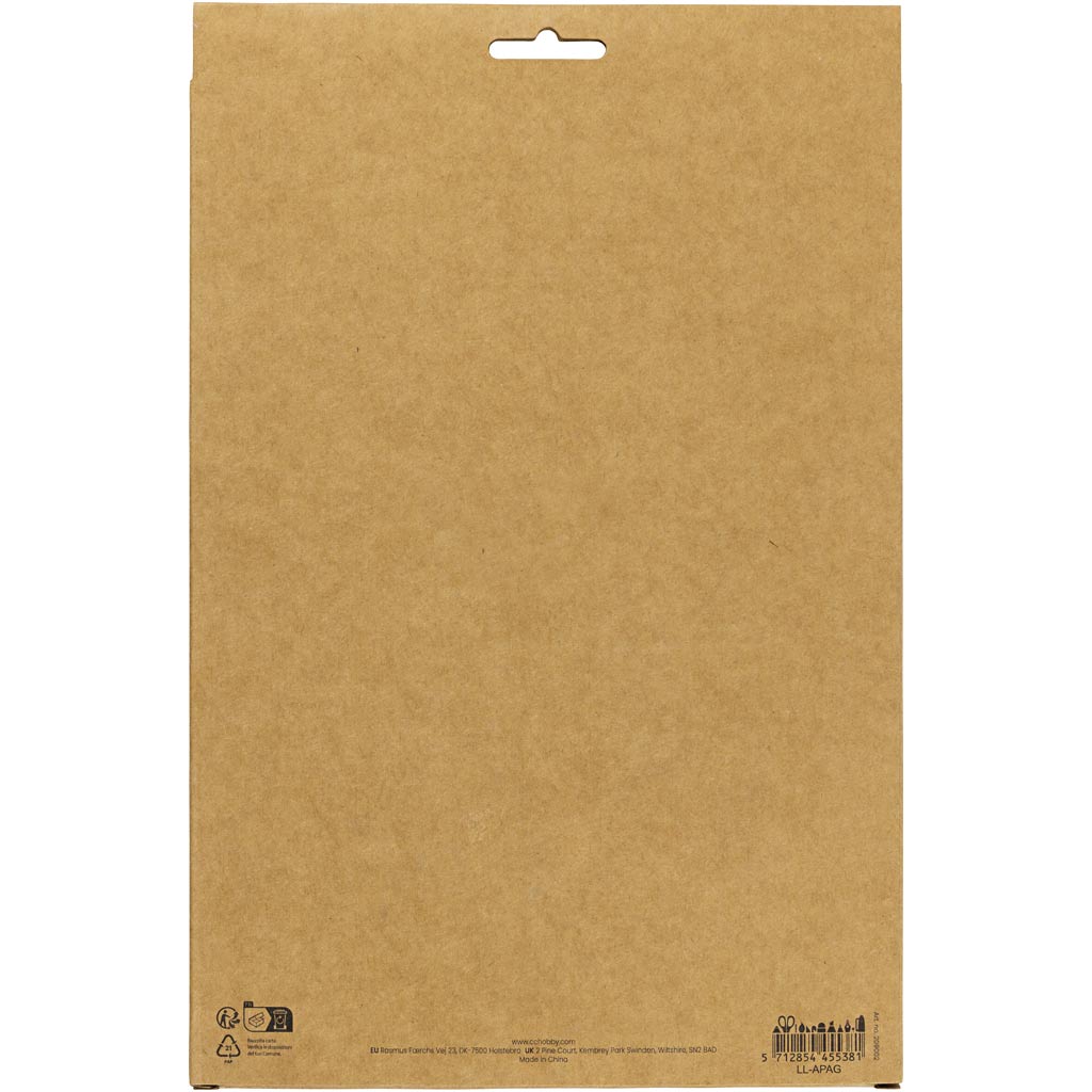 Carta Crespa, foglio 25x60 cm, Proporzione: 180%, 105 g, colori tenui, 8 fgl./ 1 conf. [HOB-209002]