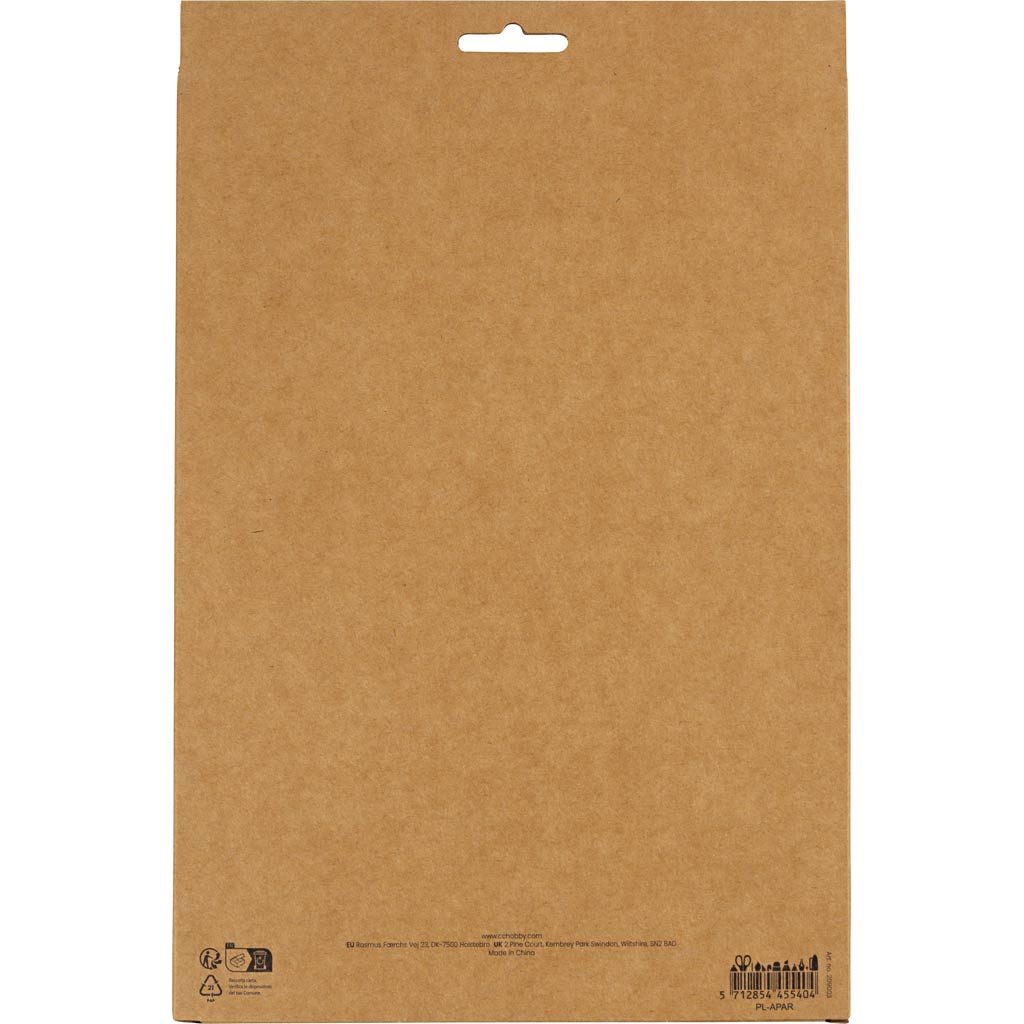 Carta Crespa, foglio 25x60 cm, Proporzione: 180%, 105 g, colori standard, 8 fgl./ 1 conf. [HOB-209003]