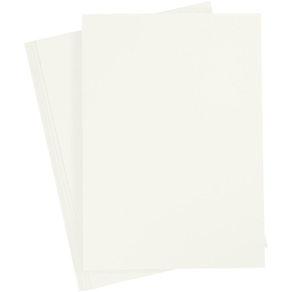 Card, A4, sheet 210x297 mm, 180 g, off-white, 20 sheet