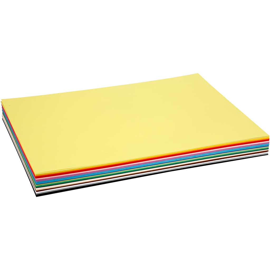 Creative Card, A2, sheet 420x594 mm, 180 g, assorted colours, 20 ass sheets