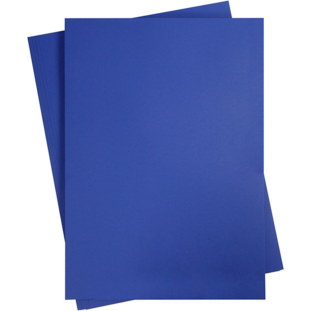 Card, A2, sheet 420x594 mm, 180 g, royal blue, 10 sheet