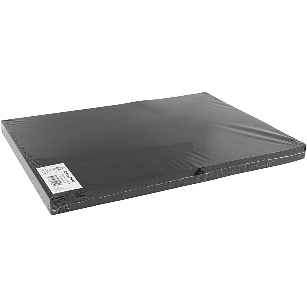 Cartoncino colorato, A3, foglio 297x420 mm, 200 g, nero, 100 fgl./ 1 conf. [HOB-21654]