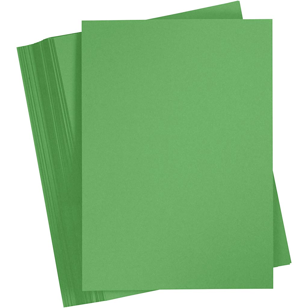 Card, A4, sheet 210x297 mm, 180 g, grass green, 100 sheet