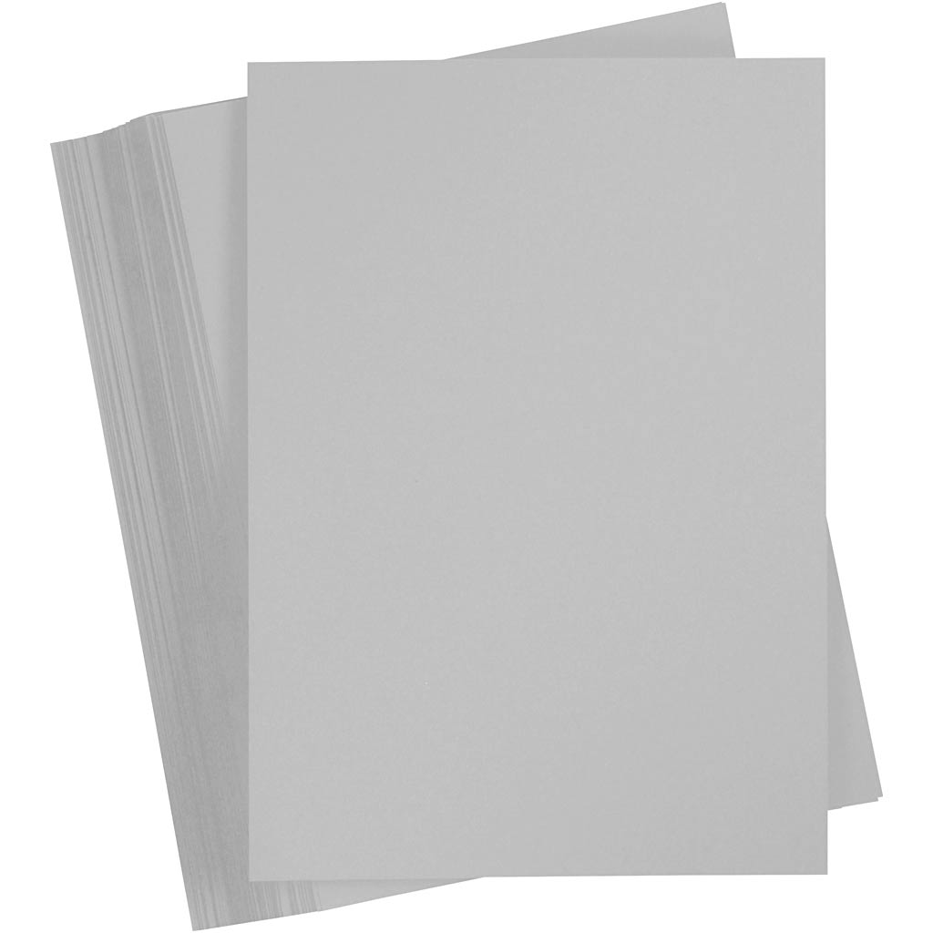 Card, A4, sheet 210x297 mm, 180 g, grey, 100 sheet