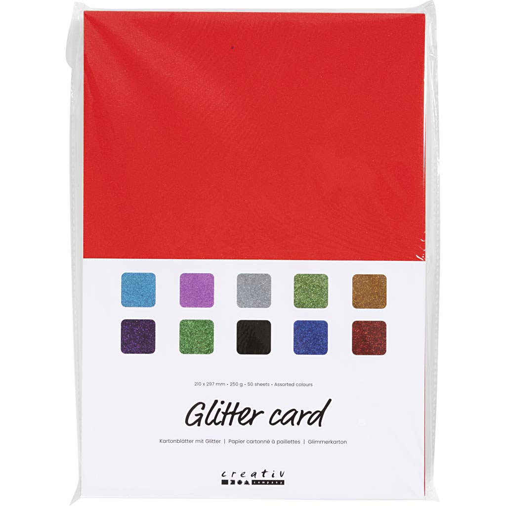 Carta Glitter, A4, 250 g, 50 fgl./ 1 conf. [HOB-230460]
