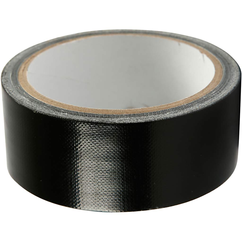 Duct Tape, W: 38 mm, black, 25 m/ 1 roll