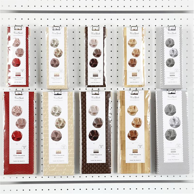 Click Ornaments, dia. 5+9 cm, 10x10 pack