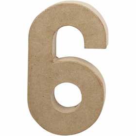 Numero, 6, H: 20,5 cm, L: 11,5 cm, spess. 2,6 cm, 1 pz [HOB-26634]