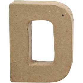 Lettera, D, H: 10 cm, L: 7,7 cm, spess. 1,7 cm, 1 pz [HOB-26642]