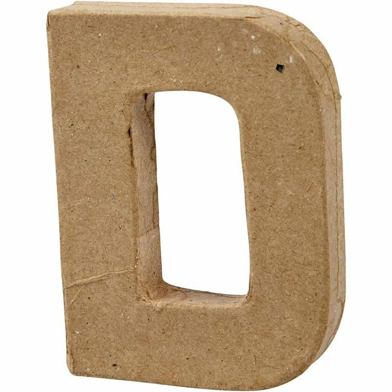 Lettera, D, H: 10 cm, L: 7,7 cm, spess. 1,7 cm, 1 pz [HOB-26642]