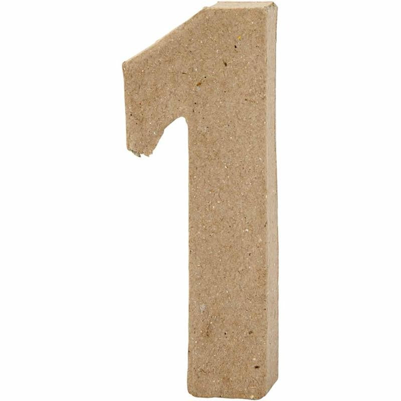 Chiffre, 1, H : 10 cm, L : 3,5 cm, ép. 1,7 cm, 1 pièce [HOB-26668]
