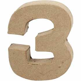 Chiffre, 3, H : 10 cm, L : 8 cm, ép. 1,7 cm, 1 pièce [HOB-26670]