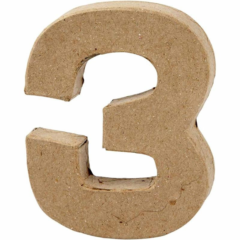 Chiffre, 3, H : 10 cm, L : 8 cm, ép. 1,7 cm, 1 pièce [HOB-26670]