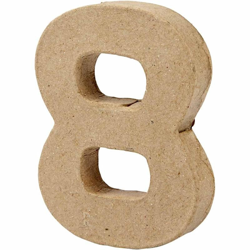 Numero, 8, H: 10 cm, L: 7,6 cm, spess. 1,7 cm, 1 pz [HOB-26675]