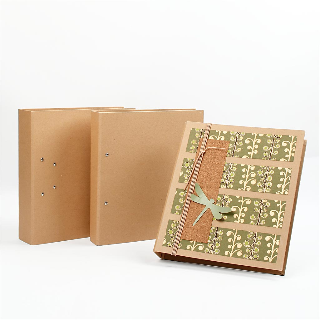 Aktenordner, B 50 mm, Größe 28x31,5 cm, 2 Ringe, Natur, 1 Stk [HOB-26764]