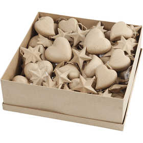 Weihnachtsschmuck - Sortiment, D 8 cm, 80 Stk/ 1 Pck [HOB-26788]