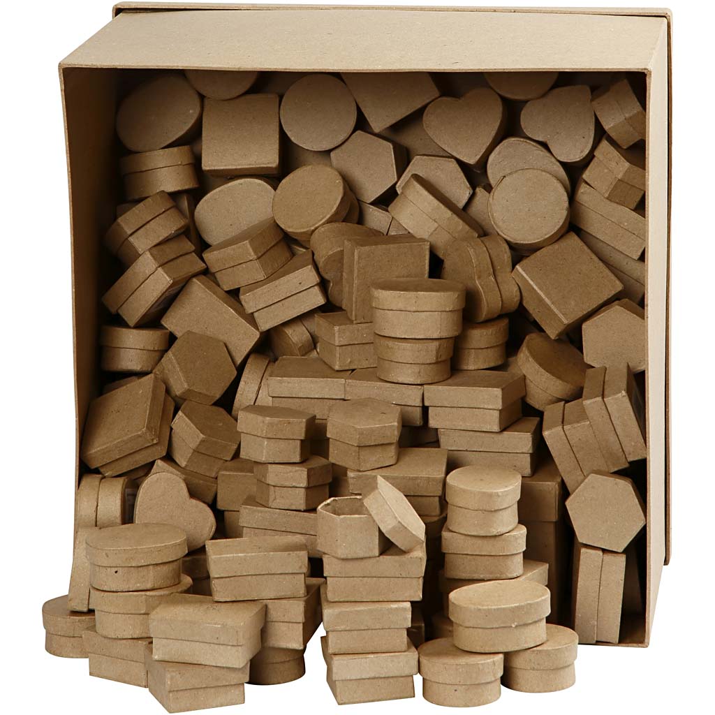 Petites boîtes, H : 3 cm, d 4-6 cm, 144 pièces/ 1 Pq. [HOB-26800]