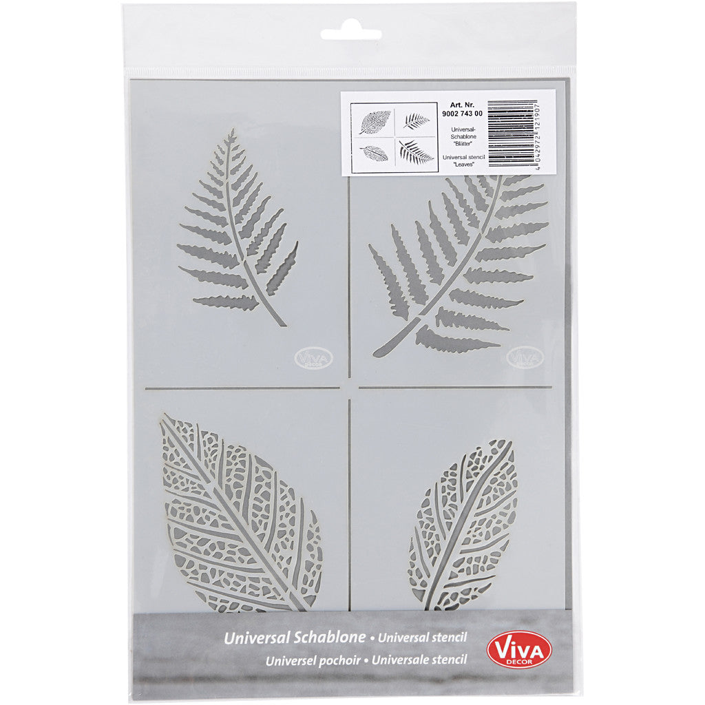 Pochoir, Feuilles, A4, feuille 210x297 mm, 1 pièce [HOB-26974]