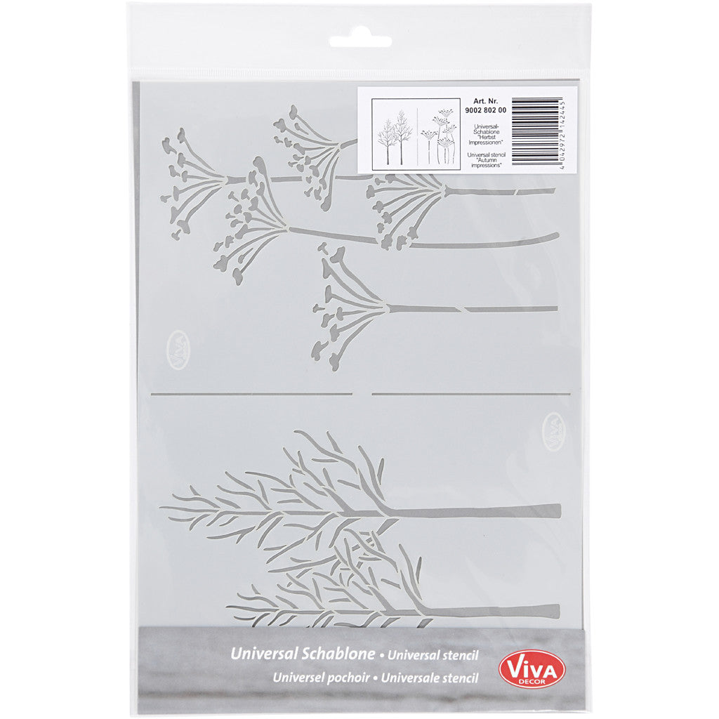Stencil , autunno, A4, foglio 210x297 mm, 1 pz [HOB-26981]