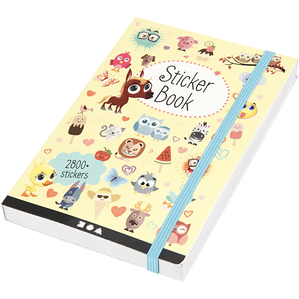 Sticker Book, size 11.5x17 cm, thickness 1.5 cm, 1pc, 80 pages