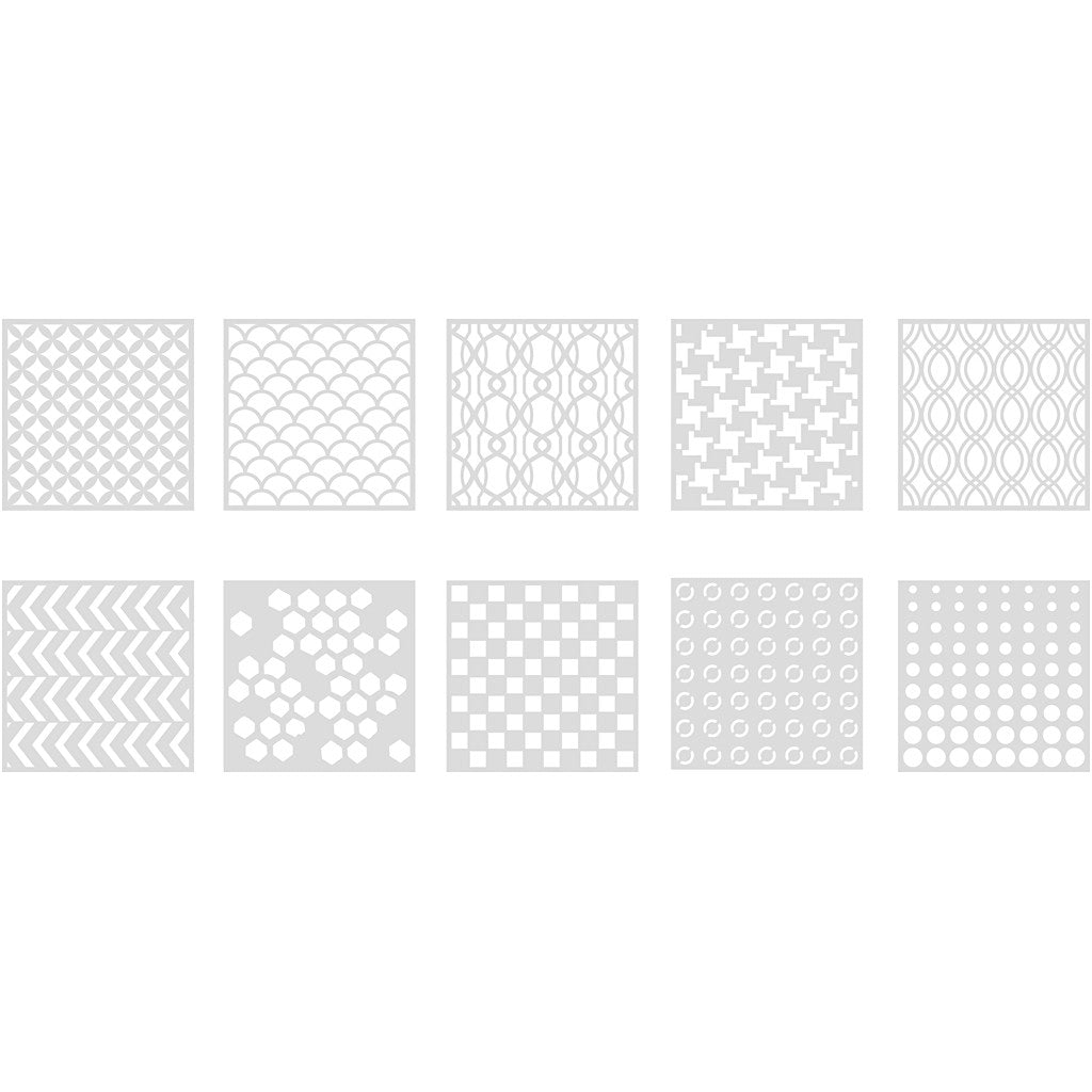 Schablone, Größe 15x15 cm, Dicke 0,31 mm, 10 Bl./ 1 Pck [HOB-27090]