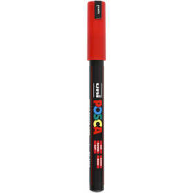 Posca Marker , Nr. PC-1MR, Strichstärke 0,7 mm, extrafein, Rot, 1 Stk [HOB-272040]