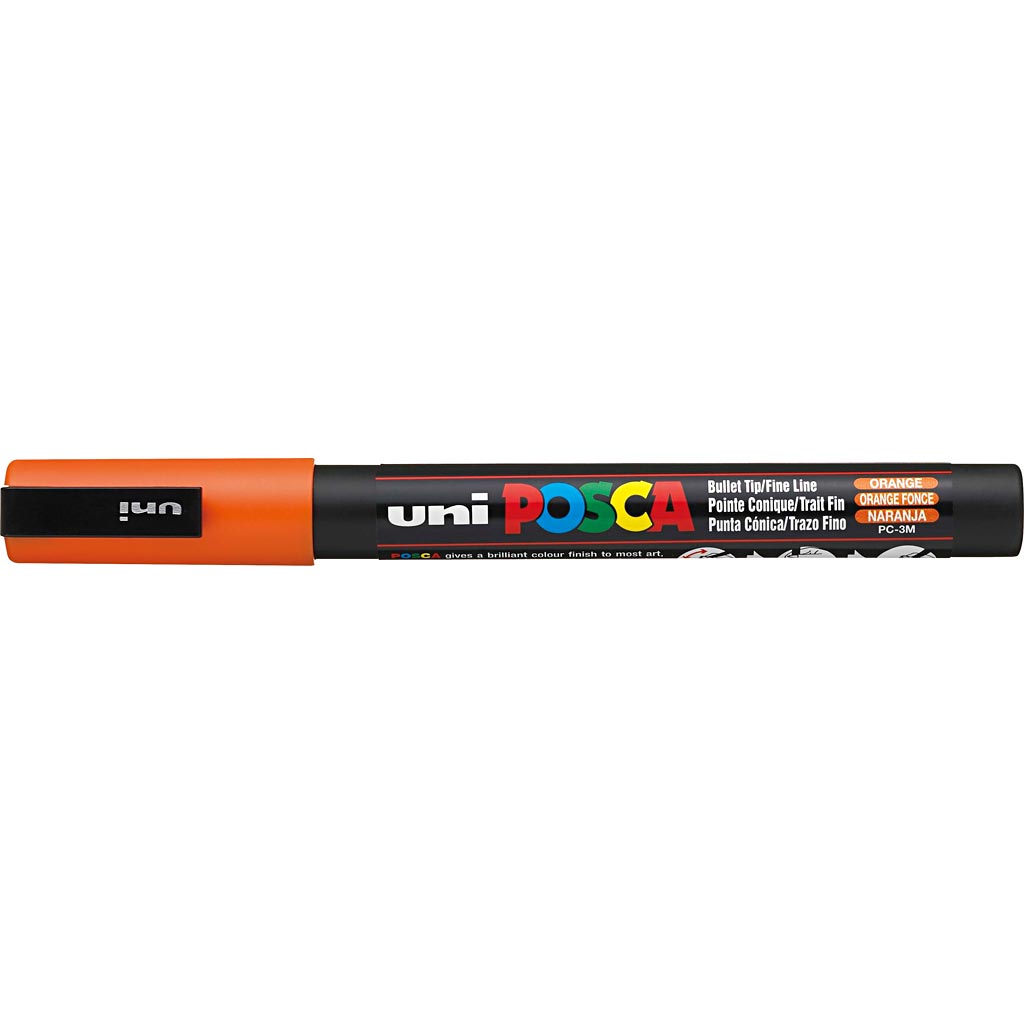 Posca Marker , Nr. PC-3M, Strichstärke 0,9-1,3 mm, fein, Orange, 1 Stk [HOB-274054]