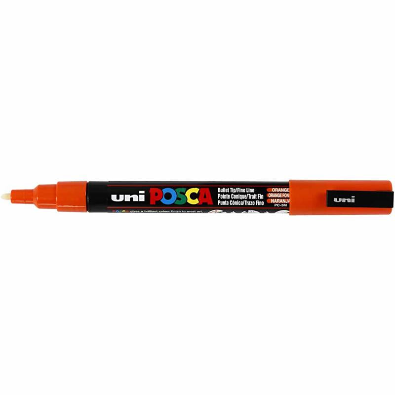 Feutre Posca, dim. PC-3M, trait 0,9-1,3 mm, fin, orange, 1 pièce [HOB-274054]