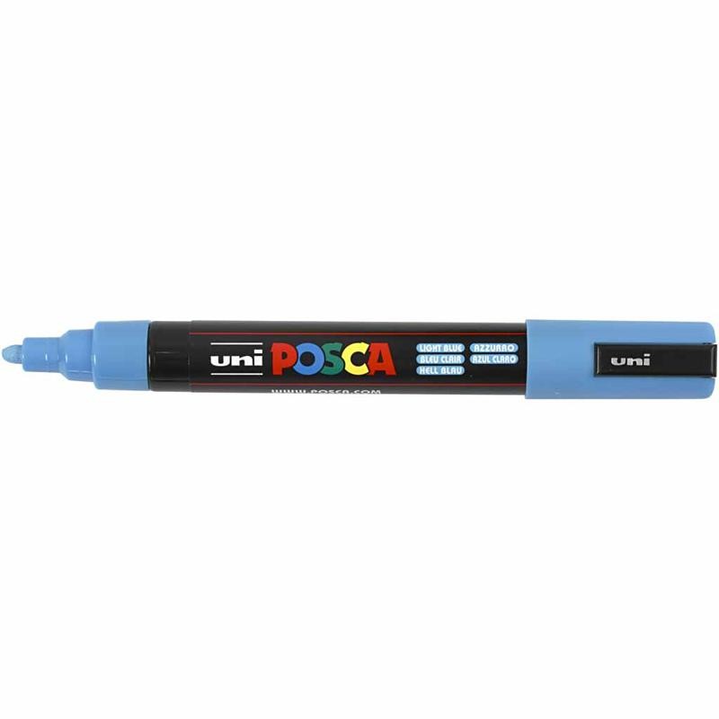 Pennarello Posca, dim. PC-5M, ampiezza tratto 2,5 mm, medium, azzurro, 1 pz [HOB-276057]