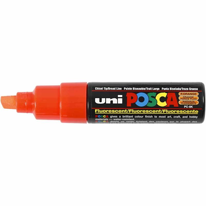 Posca Marker , Nr. PC-8K, Strichstärke 8 mm, breit, Fluo-Orange, 1 Stk [HOB-278754]
